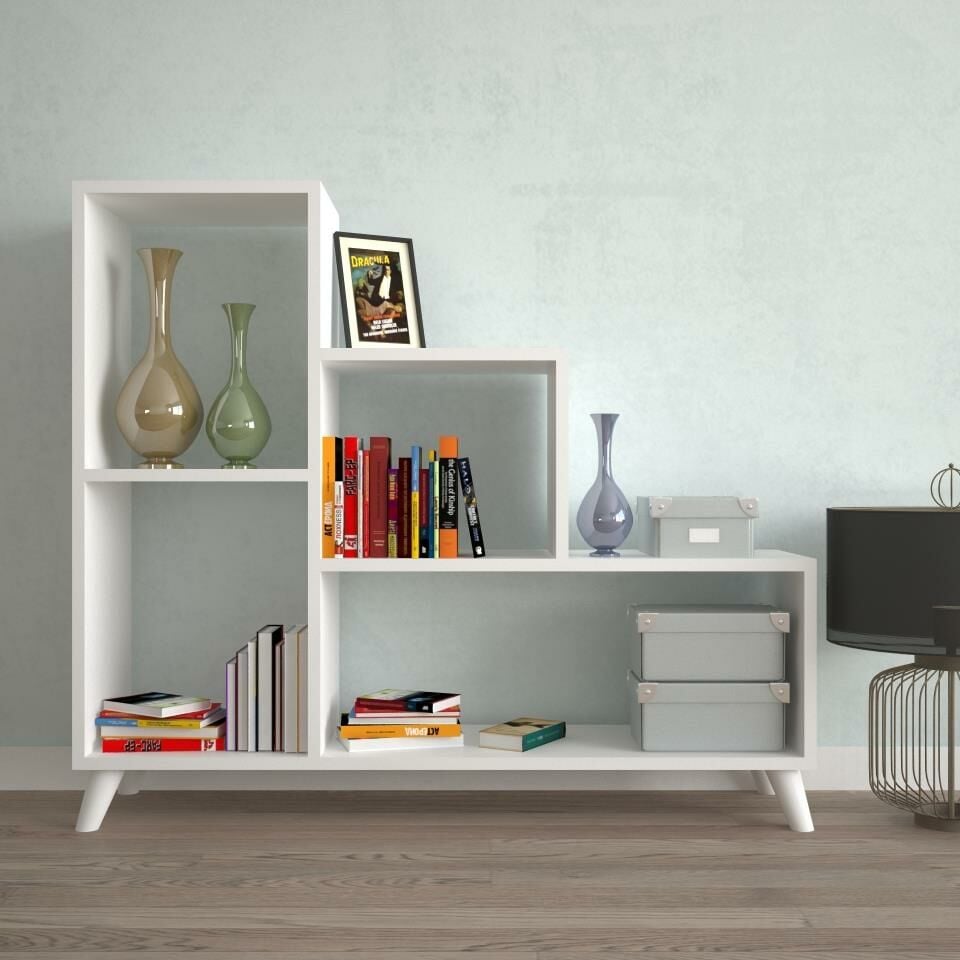 EraHome Nisa 4 Bölmeli Kitaplık Beyaz