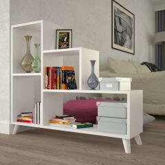 EraHome Nisa 4 Bölmeli Kitaplık Beyaz