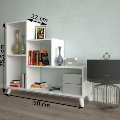 EraHome Nisa 4 Bölmeli Kitaplık Beyaz