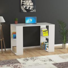 Bölmeli Raflı Kitaplıklı Çalışma Masası