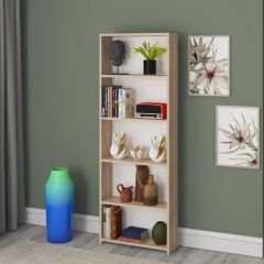 5 Raflı Kitaplık Sonomo 169 cm