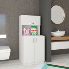 Raflı Banyo Dolabı Çamaşır Makinesi Koruma Dolabı
