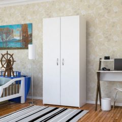2 Kapaklı Elbise Dolabı Askılıklı Gardrop Dolap