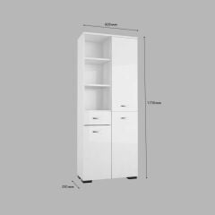3 Kapak 1 Çekmeceli Mutfak Banyo Çok Amaçlı Dolap
