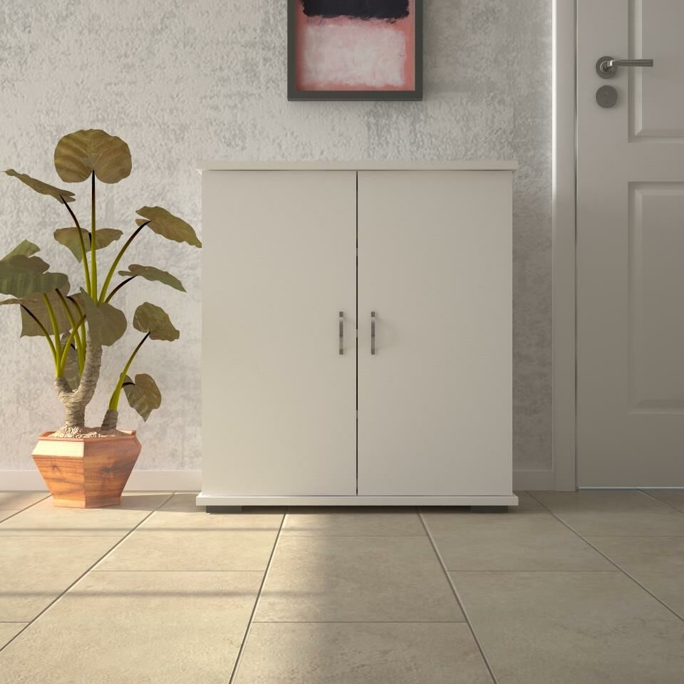 EraHome Ayakkabılık 3 Raflı 4 Bölmeli Cordoba Beyaz