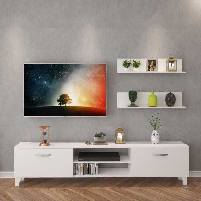 Atlas Tv Ünitesi Kitaplıklı Televizyon Sehpası