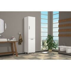 MDF Çamaşır Sepetli Banyo Kirli Dolabı