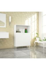 MDF Çamaşır Kirli Sepetli Banyo Elbise Dolap